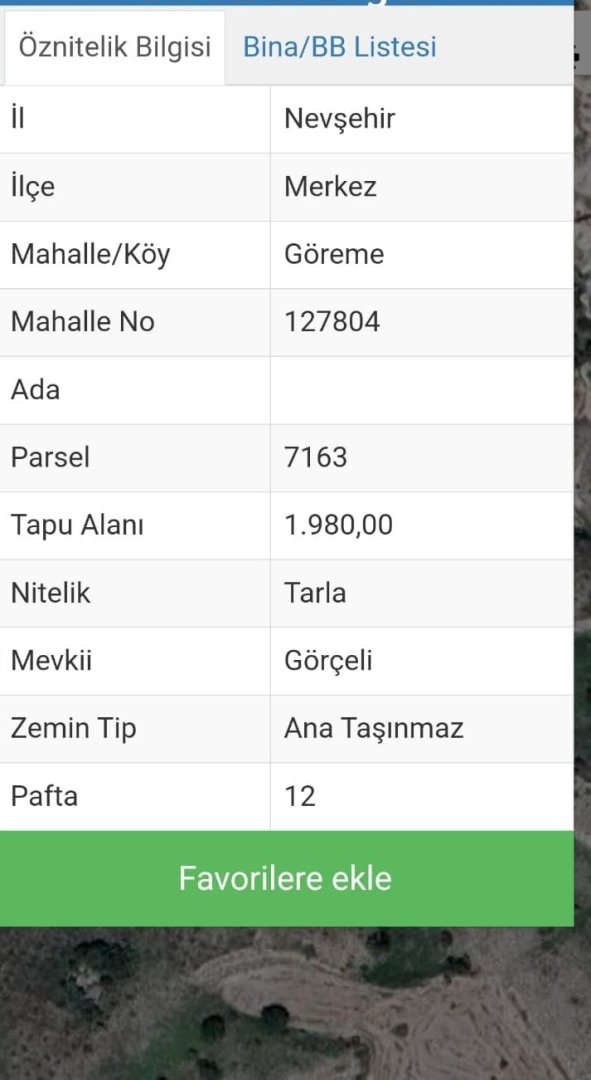 GÖREMEDE 1980 M2 SATILIK BAĞ