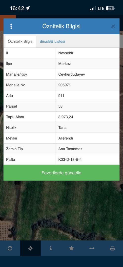 CEVHERDUDAYEVDE SATILIK TARLA
