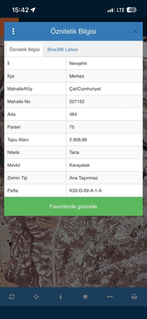 ÇATDA SATILIK TARLA.