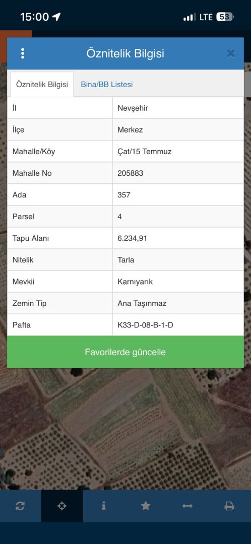 ÇATDA SATILIK TARLA.